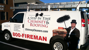 "Chimney Services" A Step in Time Van